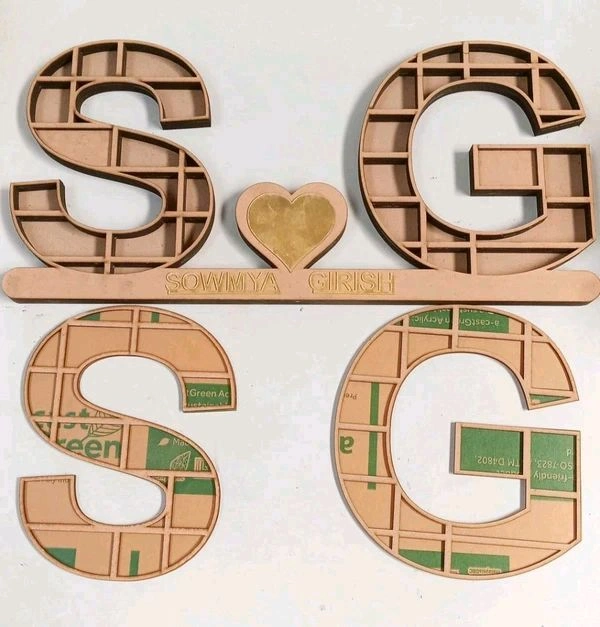 Couple /2 Names Miniature Shadow Box - 6" Each Letter