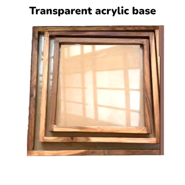 Teakwood Floating/ varmala Frame - 12/12"