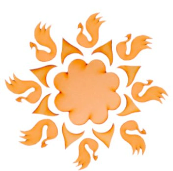 Mdf Peacock Rangoli - 12"