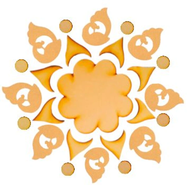 Mdf Peacock Rangoli - 12"