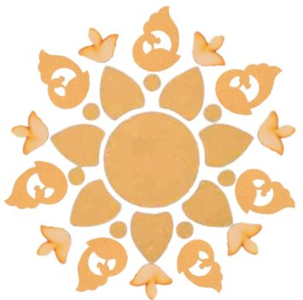 Mdf Peacock Rangoli - 12"