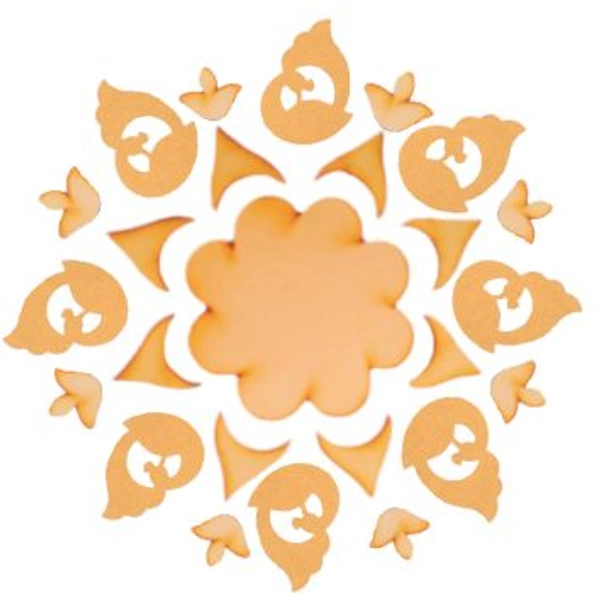 Mdf Peacock Rangoli - 12"