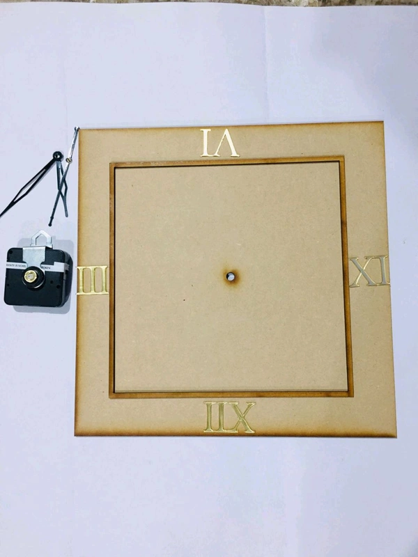 Square Mdf Clock - 12"
