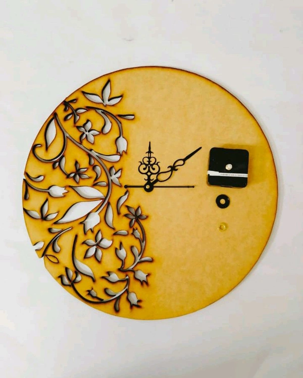 Design Mdf Clock - 12", Without Machine+ Needles