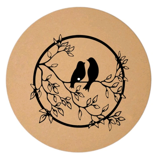 Bird Theme Clock - 15", Silver