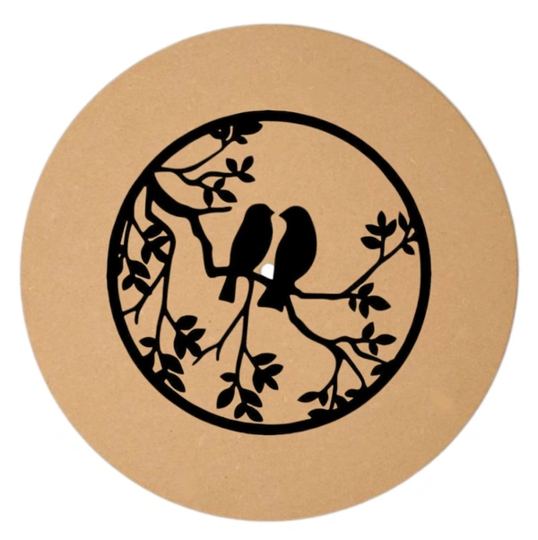 Bird Theme Clock - 15", Black