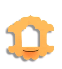 Traditional Diya Stand - Pair, 8/8/3"