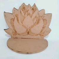 Lotus Diya Stand/ Wall Shelf - 10/10/3"