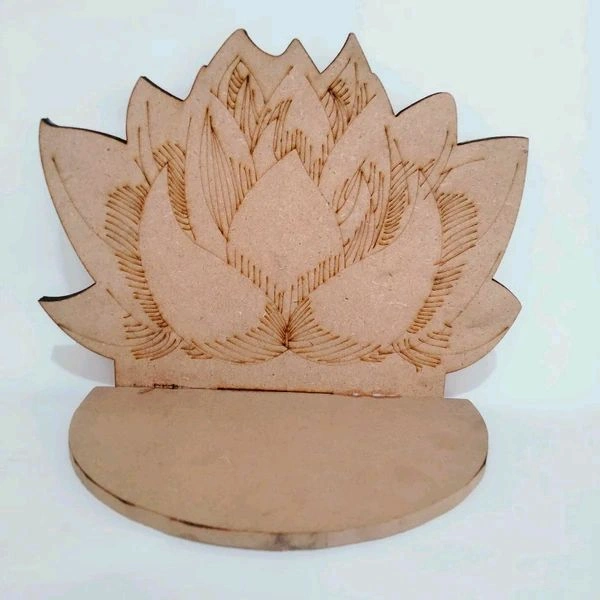 Lotus Diya Stand/ Wall Shelf - 10/10/3"