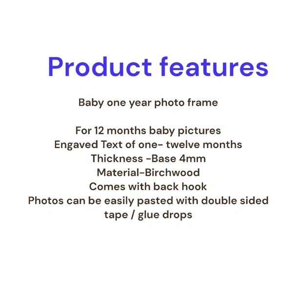 Birchwood Baby 1 Year Photo Frame