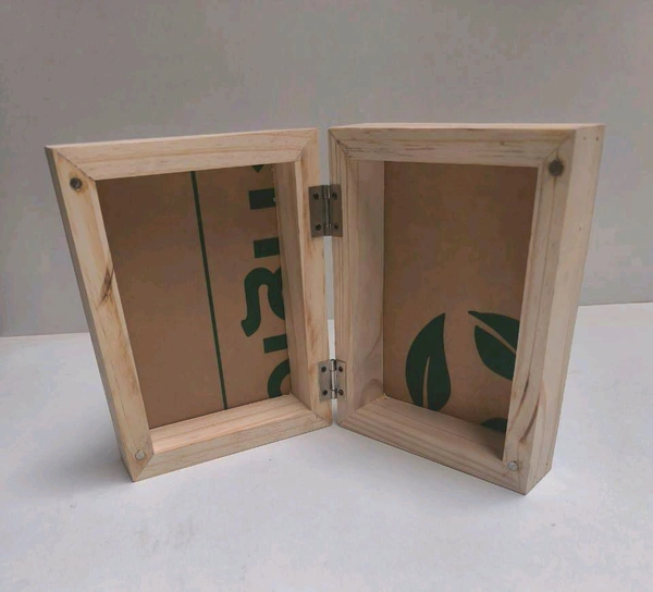 Pinewood Book Frame- Both Side Preservation - 12/9/1.5", Transparent Acrylic Base