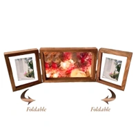 Sagwan/ Teakwood 3 Foldable Book Frame - 18/6" Total, Middle Frame Mdf Base, pinewood