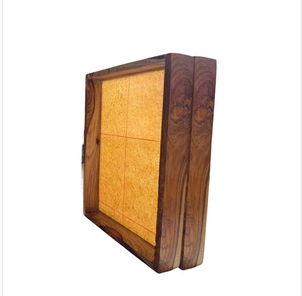 Teakwood Book Frame - 10/8/1.5", Both Side Transparent Acrylic