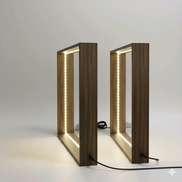 LED Teakwood Preservation Frame - Acrylic Base - 8/8/1"