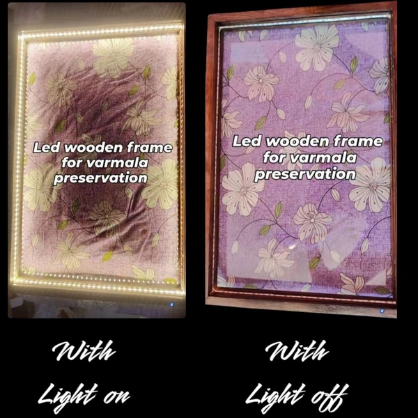 LED Teakwood Preservation Frame - Acrylic Base - 10/10/1"