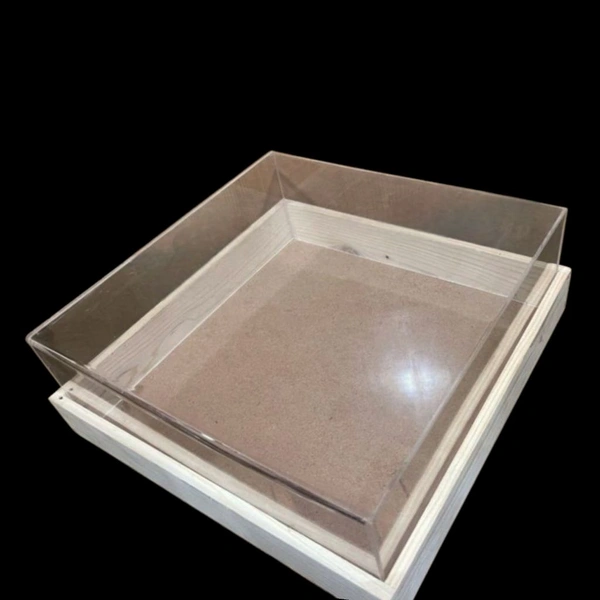 Pinewood Acrylic Wedding Invitation Card Display Box - 12/10/4"