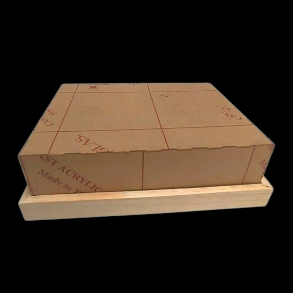 Pinewood Acrylic Wedding Invitation Card Display Box - 12/10/4"