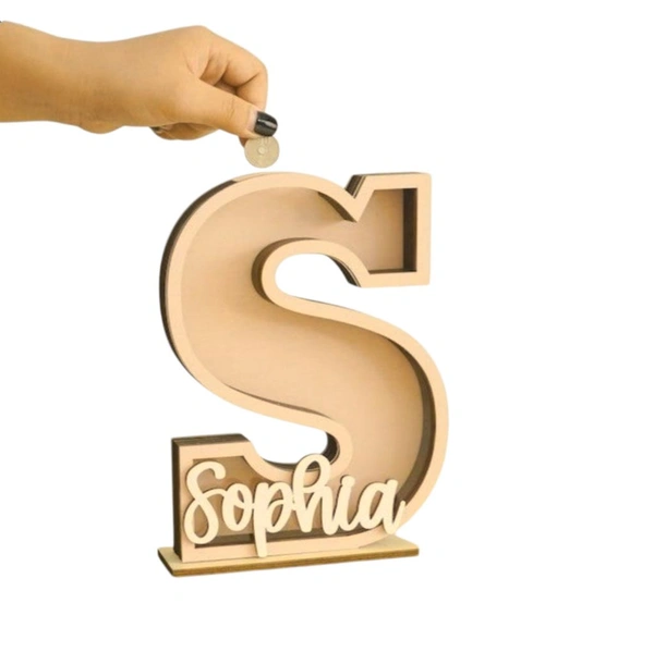 Alphabet Monogram Piggy Bank - 1 Name