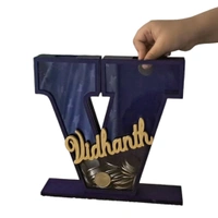 Alphabet Monogram Piggy Bank - 1 Name