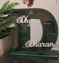 Alphabet Monogram Piggy Bank - 1 Name