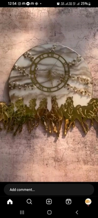 Vintage Running Horse Clock - 18/15"