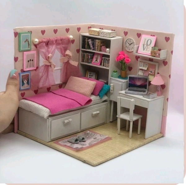 DIY Room Box/ Miniature Room Box:B6 - 8/8/8", Open Room Box -Without Acrylic