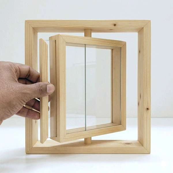 Pinewood Rotating Preservation Frame - With Acrylic Cover - 10/8/2"