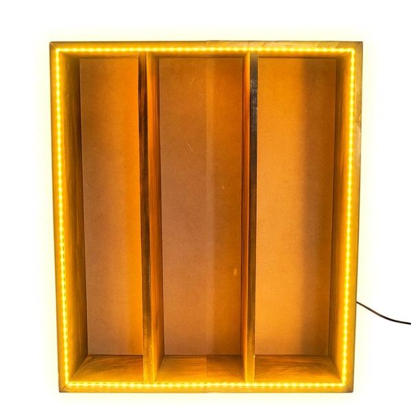 Pinewood LED 3 Part Frame - 24/18/2inch, Mdf Base