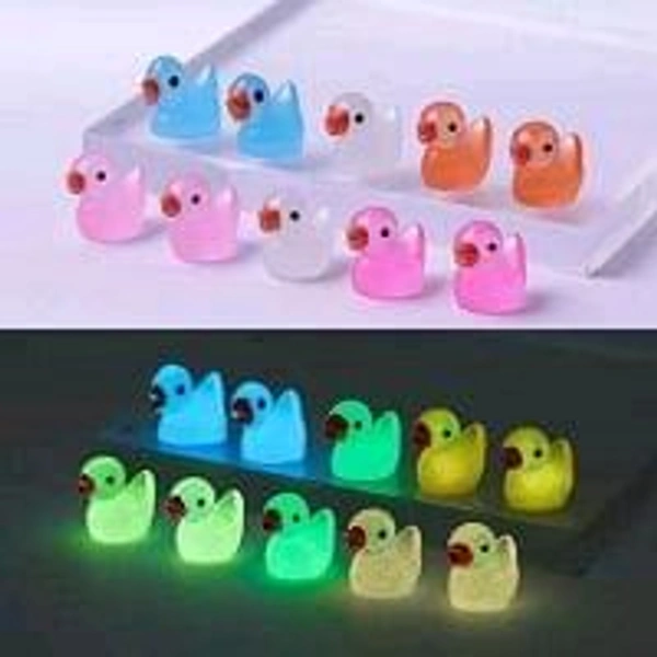 Miniature Glow In Dark Ducks-10 Pcs