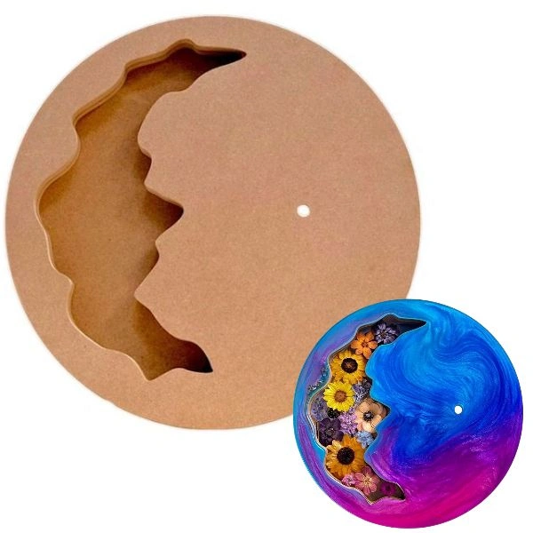 Geode/ Agate Flower Preservation Mdf Clock Base - 16 Inch, 40mm