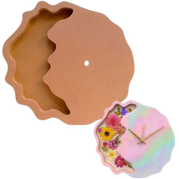 Geode/ Agate Flower Preservation Mdf Clock Base - 18", 40mm