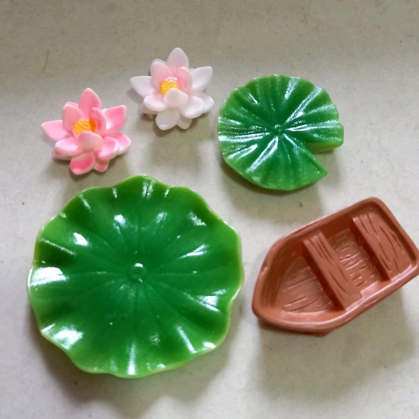 Miniature Lotus Pond Theme Set Pack Of 5 - 1 Set