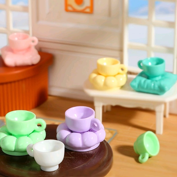 Miniature Cups & Saucer Pintestry  - 2 Sets (2 Cup+ 2 Saucer)