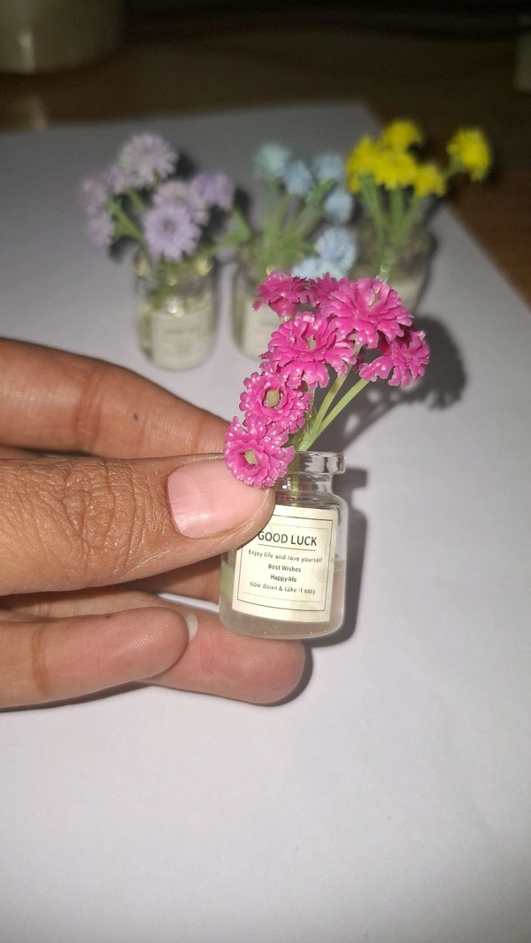 Miniature Good Luck Flower Vase-3 Pcs - 2.5 Inch Height