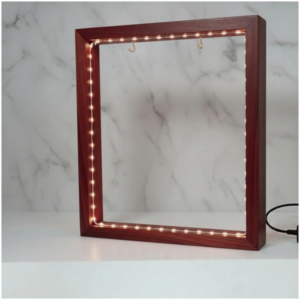 Teakwood LED Photo Preservation Frame - 6/6/2 Inches