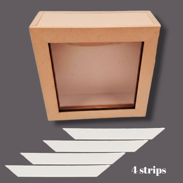 MDF Shadow Box With White Acrylic Front - 6/6/3 Inches