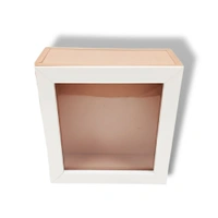 MDF Shadow Box With White Acrylic Front - 6/6/3 Inches