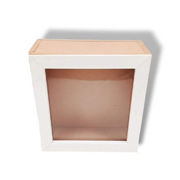 MDF Shadow Box With White Acrylic Front - 6/6/3 Inches