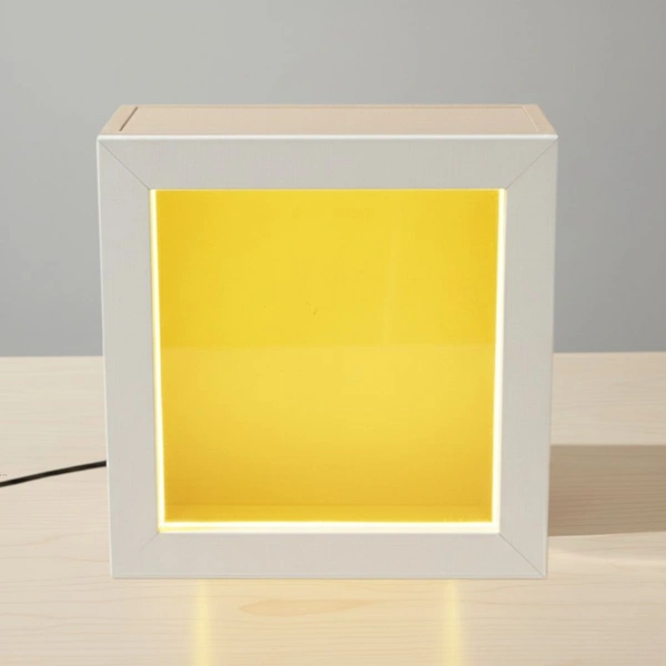 MDF Shadow Box With White Acrylic Front - 12/12/3 Inches