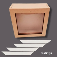 MDF Shadow Box With White Acrylic Front - 12/12/3 Inches