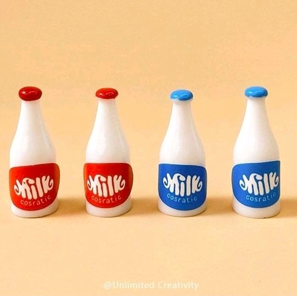 Miniature Milk Bottles - 5 pcs