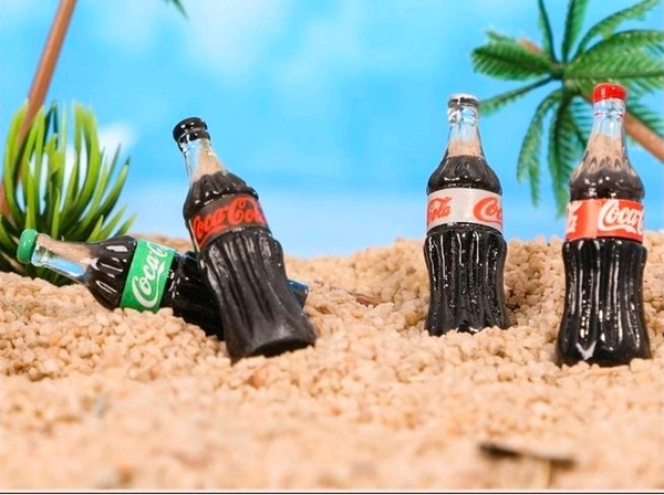 Miniature Coca Cola Bottles - 5 pcs