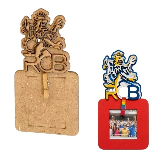 RCB Fan Mdf Photo Fridge Magnet - 5 pcs