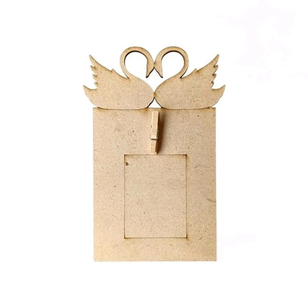 Swan Couple Mdf Photo Fridge Magnet - 5 pcs