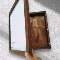 Teakwood/ Sagwan Shadow Box Frame, Display Box- Magnetic Closure - 6/6", 1" Height