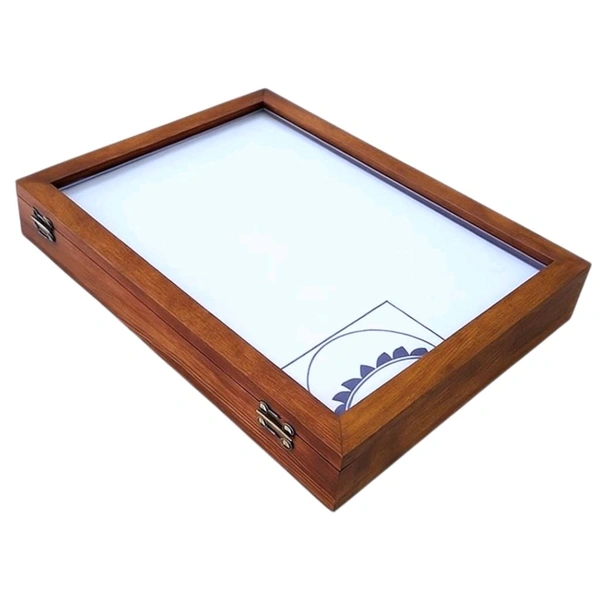 Teakwood/ Sagwan Shadow Box Frame, Display Box- Magnetic Closure - 8/8", 2" Height
