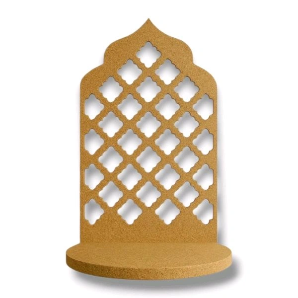 Mini Mdf Jharokha/Diya Stand/ Wall Shelf - 8/6/3", 10 pcs