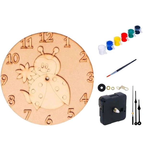 Kids clock DIY Kit-lady bug theme - 10 inch, 4+2.5 mm, 1 set