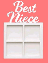 Best Niece Photo Fridge Magnet- White Acrylic - 2 pieces