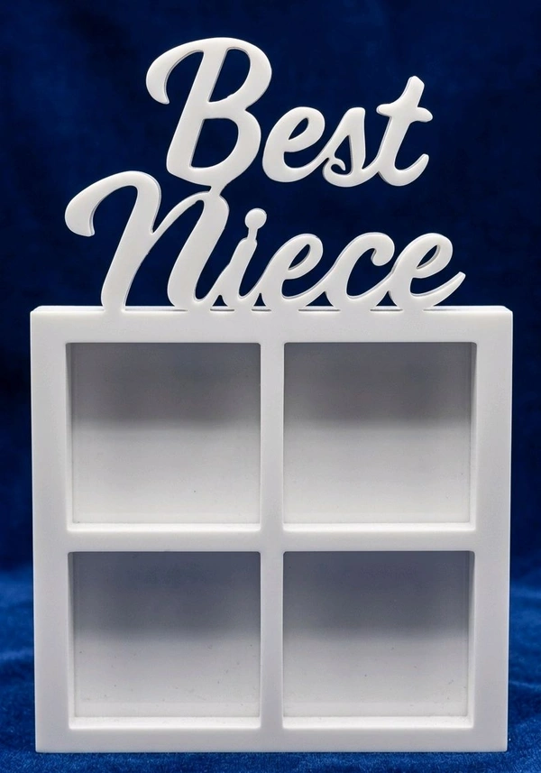 Best Niece Photo Fridge Magnet- White Acrylic - 10 pieces